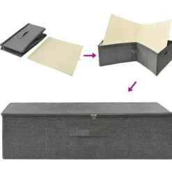 Opbevaringskasse 70x40x18 cm stof antracitgrå - Opbevaringskasse - Opbevaringskasser - Home & Living Discount