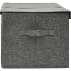Opbevaringskasse 50x30x25 cm stof antracitgrå - Opbevaringskasse - Opbevaringskasser - Home & Living Discount