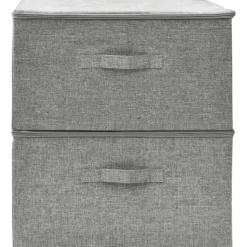 Opbevaringskasser - Living opbevaringskasser 2 stk. 43x34x23 cm stof grå Outlet