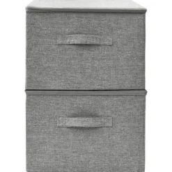 Opbevaringskasser - Living opbevaringskasser 2 stk. 43x34x23 cm stof grå Outlet
