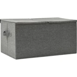 Opbevaringskasser - Living opbevaringskasse 50x30x25 cm stof antracitgrå Outlet