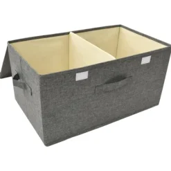 Opbevaringskasser - Living opbevaringskasse 50x30x25 cm stof antracitgrå Outlet