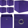 Opbevaringskasser 4 stk. 32x32x32 stof lilla - Opbevaringskasse - Opbevaringskasser - Home & Living Outlet