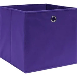 Opbevaringskasser 4 stk. 32x32x32 stof lilla - Opbevaringskasse - Opbevaringskasser - Home & Living Outlet