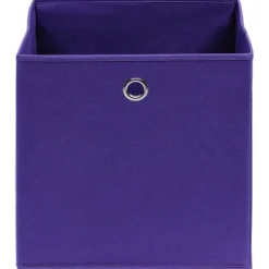 Opbevaringskasser 4 stk. 32x32x32 stof lilla - Opbevaringskasse - Opbevaringskasser - Home & Living Outlet