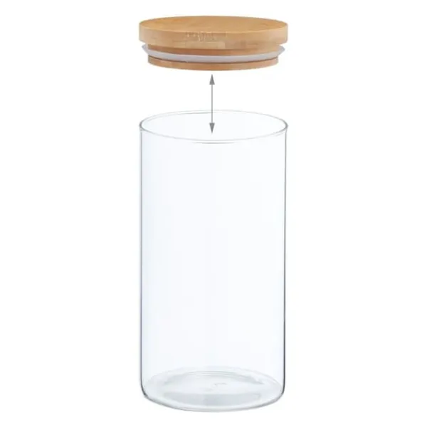 Opbevaringskrukke sæt, 18x10 cm, Transparent Best