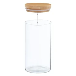 Opbevaringskrukke sæt, 18x10 cm, Transparent Discount