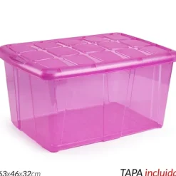 Opbevaringsorganisator, Stor Kapacitet, Stabelbart Design,4 Kasser++Billig, Fuchsia Outlet