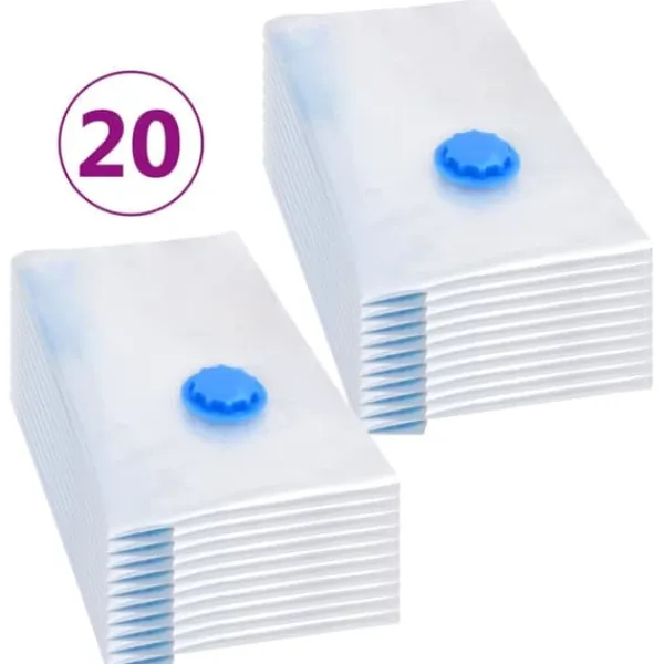 Opbevaringsposer Til Hjemmet>Opbevaringsposer - Living vakuumposer til opbevaring af tøj 60x40 cm 20 stk.