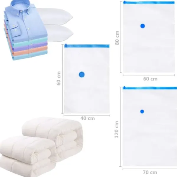 Opbevaringsposer Til Hjemmet>Opbevaringsposer - Living vakuumposer til opbevaring af tøj 120x70 cm 20 stk.