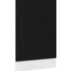 Opvaskemaskine frontpanel "Lyon" - Sort eg | Størrelse: 45x1,5x67 cm | Materiale: Konstrueret træ Best