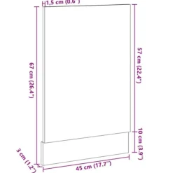 Opvaskemaskinefrontpanel i Sonoma eg - Beskyttelse til køkkenet | Størrelse: 45x3x67 cm Discount