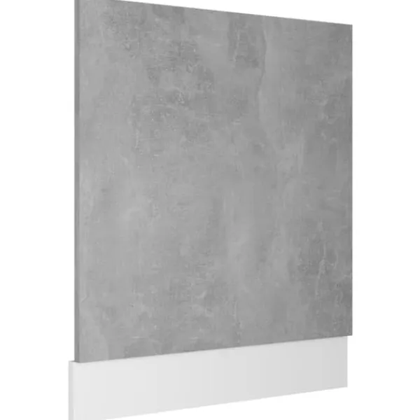 Opvaskemaskiner>Opvaskemaskinepanel "Lyon" - Betongrå | Størrelse: 59,5x3x67 cm | Materiale: Konstrueret træ