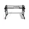 Opvaskestativ, Metal Konstruktion, Pladsbesparende Design,Sort Best
