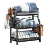 Opvaskestativ, 2/3-niveau, redskabsholder, bordplade montering,3 niveauer New