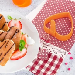 Orange silikone æggeform hjerte SILLINIE