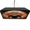 Terrassevarmere>Outsunny Terrassevarmer Sort Aluminium 800W/1200W/2000W IP45 med Fjernbetjening og LED Lys