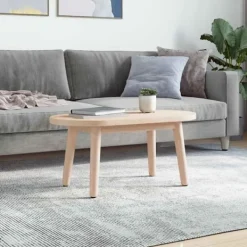 Skærebrætter>Oval bordplade i massivt fyrretræ - Perfekt til diverse borde | Størrelse: 80x40x2,5 cm