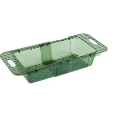 Over-The-Clean-si Udtrækkeligt design Transparent Hurtigt afløb Holdbart PET-vaskedørssi Transparent Grøn si med udtrækkeligt design Hot