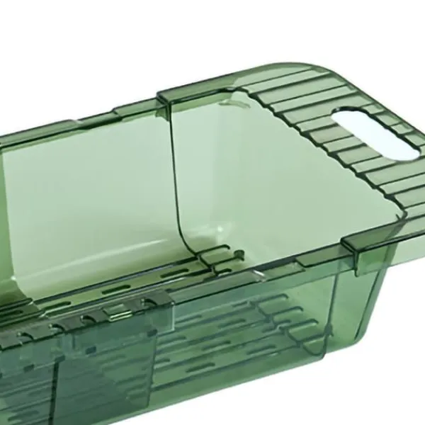 Over-The-Clean-si Udtrækkeligt design Transparent Hurtigt afløb Holdbart PET-vaskedørssi Transparent Grøn si med udtrækkeligt design Hot