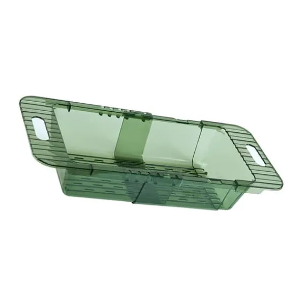 Over-The-Clean-si Udtrækkeligt design Transparent Hurtigt afløb Holdbart PET-vaskedørssi Transparent Grøn si med udtrækkeligt design Hot