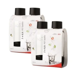 Sodavandsmaskiner>4-pack AGA AQVIA "on-the-go" 0,5L, PET-flaska (Svart)