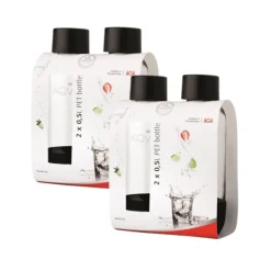 Sodavandsmaskiner>4-pack AGA AQVIA "on-the-go" 0,5L, PET-flaska (Svart)