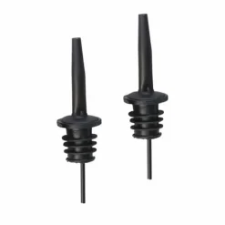 Flaskepropper>2-pack hældning dryp tørt flaske pip dosering rør i metal matte sort