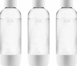 Sodavandsmaskiner>3-pak AGA AQVIA PET-flaske, 1L (hvid)