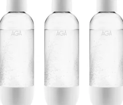 Sodavandsmaskiner>3-pak AGA AQVIA PET-flaske, 1L (hvid)