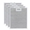4-pak aluminium & aktivt kul emhættefilter kompatibelt med Whirlpool W10169961A, Ikea, Jenn Air New