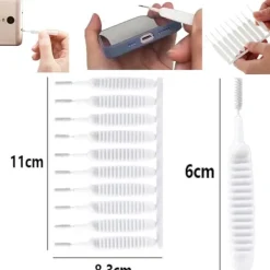 Rengøringsudstyr>10-pak anti-tilstopningsbørste til rengøring af mellemrum, multifunktionel rengøringsbørste til brusehoveder, egnet til badeværelser i hjemmet