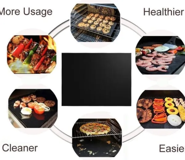 Griller>5-pak Grillmåtte Ovnmåtte Bagemåtte - Non stick 40x33cm