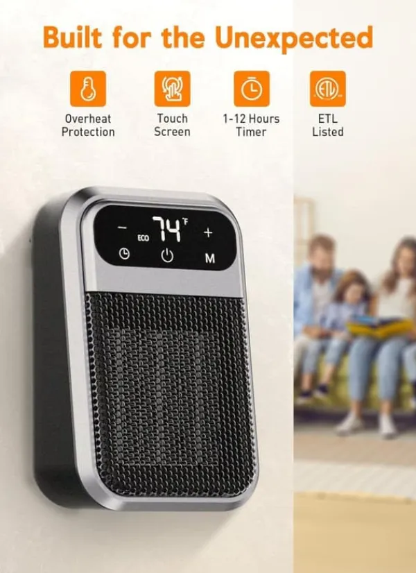 Radiatorer>2-pak keramisk varmeblæser med fjernbetjening – 800W plug-in elektrisk varmelegeme med justerbar termostat og timer til hjemmet, kontoret