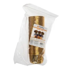50-Pak Muffin Forme Bage Forme Guld New