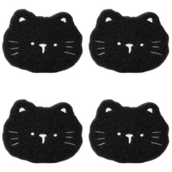 Vaskemaskiner>4-pak vaskemaskine fnugfjerner, genanvendeligt vasketøjsfnugfangerfilter Wavy cat shape