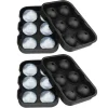 2-pakke 6 runde isterninger silikone isform iskugler New