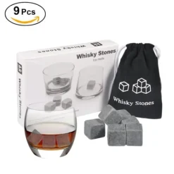 Whiskysten>Pakke med 9 stk. Whisky Chilling Stone isterninger Drikkevarer Vin Øl Køler Barudstyrsterninger Gavesæt
