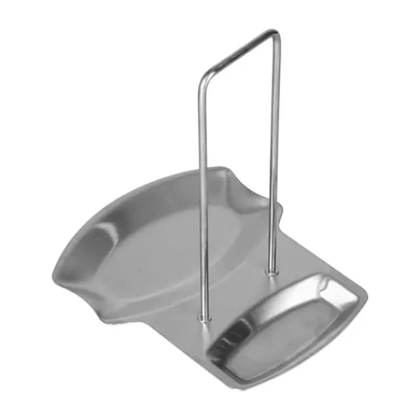 Skeholder>Pandeksel i rustfrit stål Stativ Panlåg Opbevaring Hylde Organizer Skestøtte med afløbsbakke