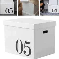 Pap Opbevaringskasse Stor Kapacitet Opbevaring Organizer Box Bølgepapir Flyttekasse til sovesal Legetøj No.5 Box Best