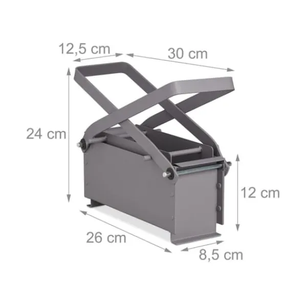 Affaldskompaktorer>Papirbriketpresse, 24x30x12,5 cm, Grå