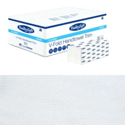 Aftørringspapir>Papirhåndklæder i ark, korte, 21x21 cm, foldet, ZZ V-FOLD, 3150 stk., hvide, 2 lag