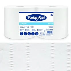 Papirklud, 300 m lang, glat, uden lim, 2 lag, Bulkysoft Premium, til glasering, 2 ruller Best