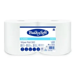Papirklud, 300 m lang, glat, uden lim, 2 lag, Bulkysoft Premium, til glasering, 2 ruller Best