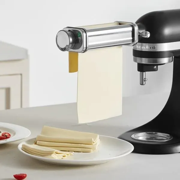 Pastamaskiner>Pasta-tilbehør til KitchenAid, rustfrit stål, med 8 justerbare tykkelser, perfekt til hjemmelavet pasta!