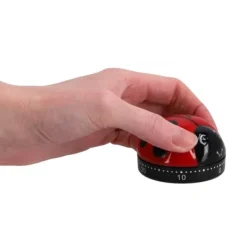 Patisse Køkkenur Mariehøne 6 cm Sort/Rød Hot