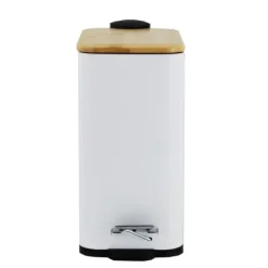Viking Choice Pedalspand - badeværelses skraldespand - 5 liter - hvid bambus Clearance