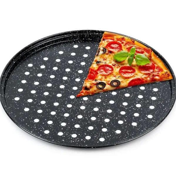 Perforeret granitpizzaform 28 cm Discount