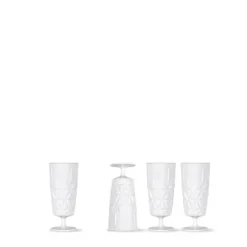 Sagaform Glas>Picnic champagneglas, hvid akryl, 4 stk., 0,2 l Udendørs spisning /
