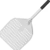 Pizzaspader>Pizzaskovl med kort håndtag, perforeret, firkantet, 350 x 710 mm - Hendi 618066